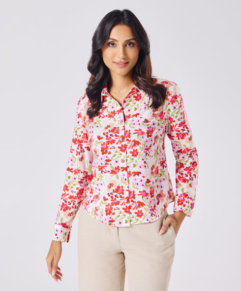 Breezy Red Printed Shirt